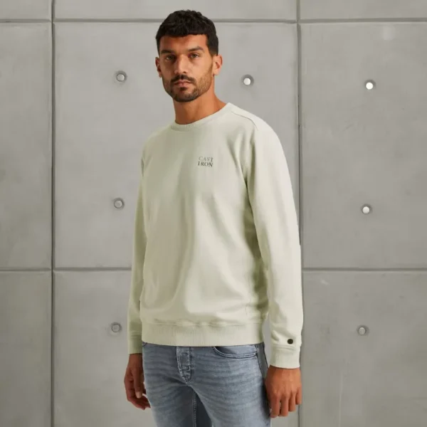 CSW2510448-9001_model_2 Cast Iron Sweater CSW2510448 9001 Off-White