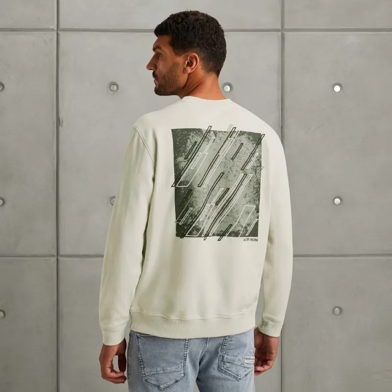 CSW2510448-9001_model_3 Cast Iron Sweater CSW2510448 9001 Off-White