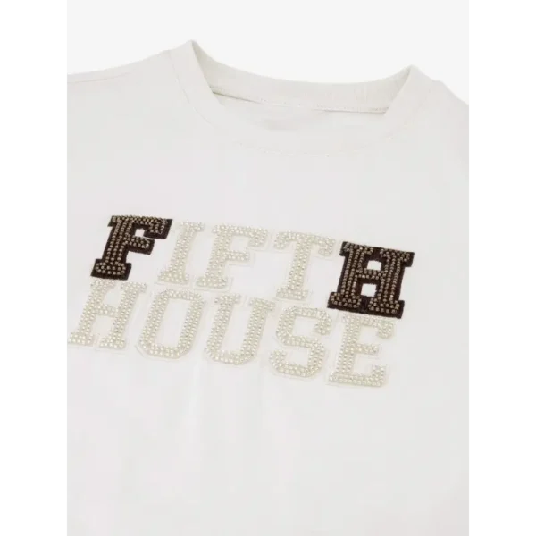 Fifth House T-Shirt July FH6-775 2505 1099 Soft White