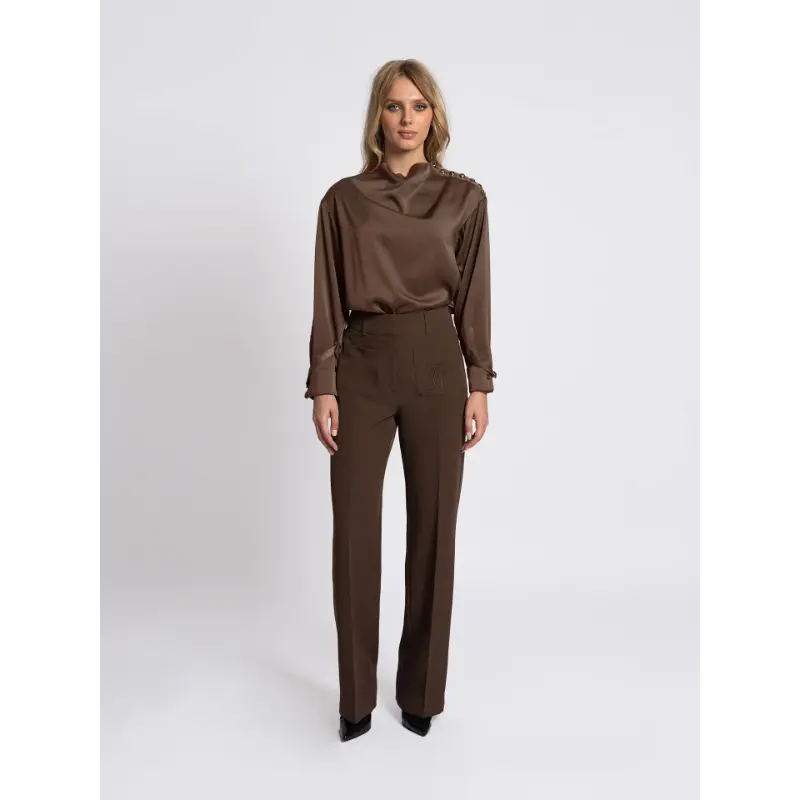 Fifth House Blouse Joline FH6-781 2505 5051 Chocolate