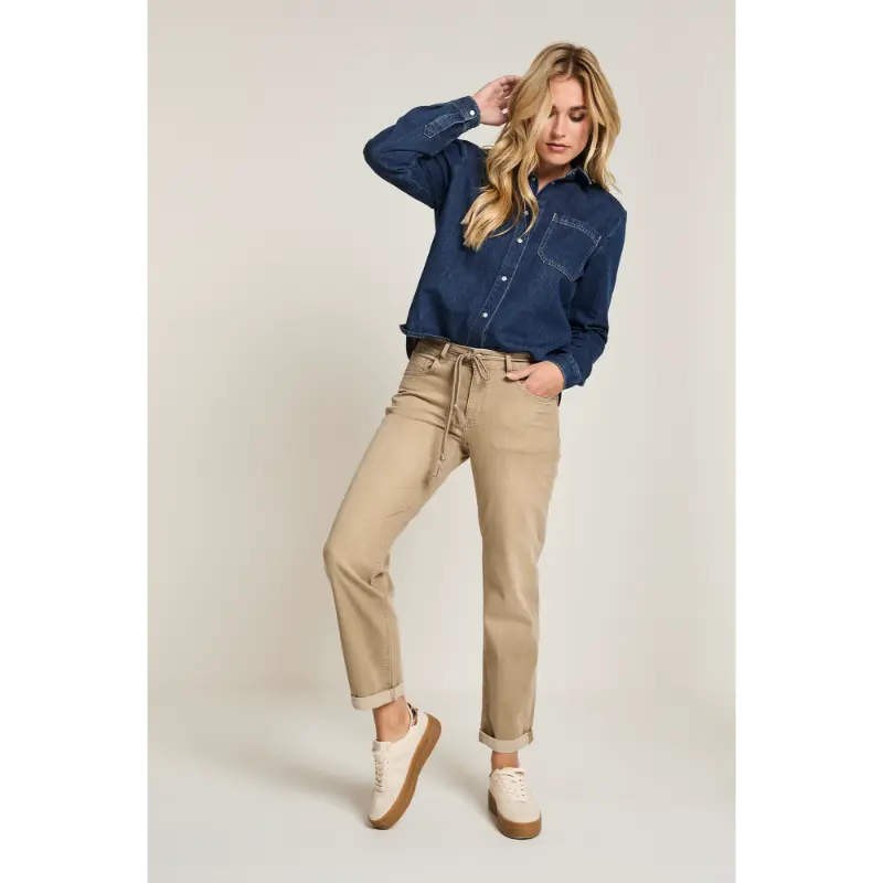 Parami Broek Bobby FW251.127091 210L30 Licht Bruin