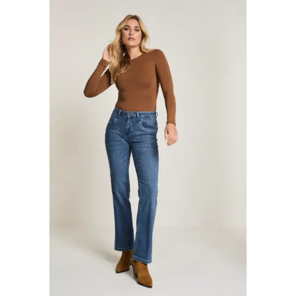 FW251.212263-D64-1 Parami Broek Vayen FW251.212263-D64 Smokey Indigo