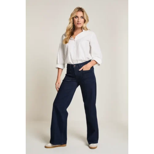 Parami Broek Mira fw251.212290-D123 Pure Indigo