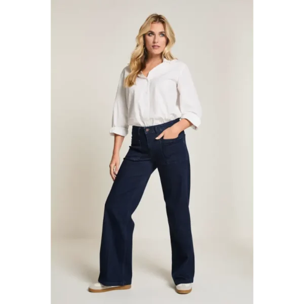 Parami Broek Mira fw251.212290-D123 Pure Indigo