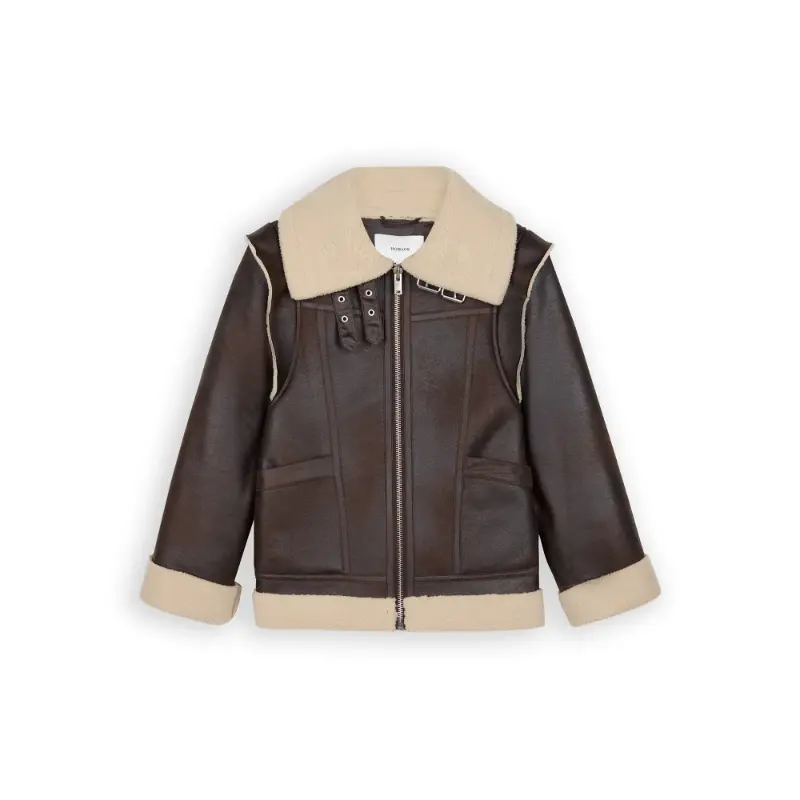 FW25_HOMAGE_FW25_HOMAGE_H-CW25M44_Lammy_Jacket_Dark_Brown Homage Jas Lammy H-CW25M44 Dark Brown
