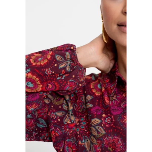 Geisha Blouse 53606-20 Rood Dessin