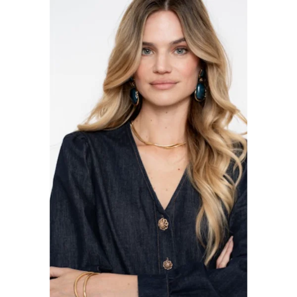 Geisha Blouse 53504-10 Blauw