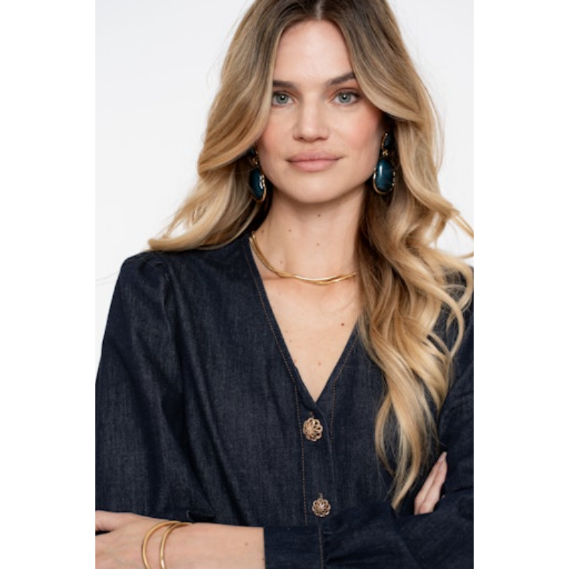 Geisha Blouse 53504-10 Blauw