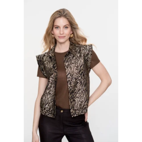 Geisha Gilet 55715-20 Bruin