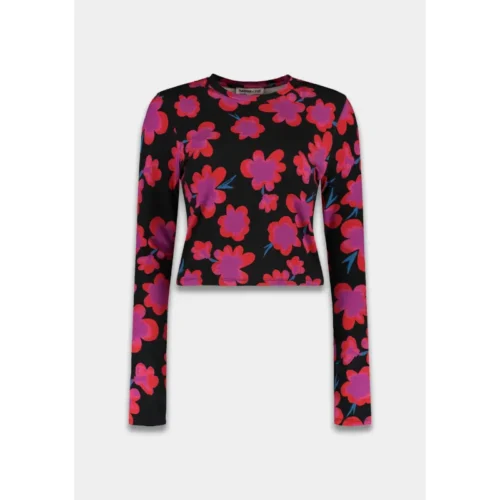 Harper&Yve Longsleeve AW25T505 1256 Rood/Roze Dessin