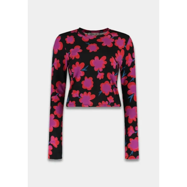Harper-&-Yve_AutumnWinter-2025_1256_AW25T505 Harper&Yve Longsleeve AW25T505 1256 Rood/Roze Dessin