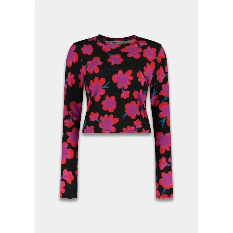Harper&Yve Longsleeve AW25T505 1256 Rood/Roze Dessin