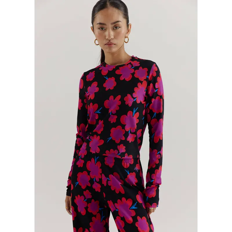 Harper&Yve Longsleeve AW25T505 1256 Rood/Roze Dessin