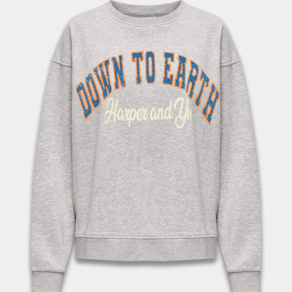 Harper-&-Yve_AutumnWinter-2025_1303_AW25Y507 Harper&Yve Sweater AW25Y507 Downtoearth 1303 Grey Melee