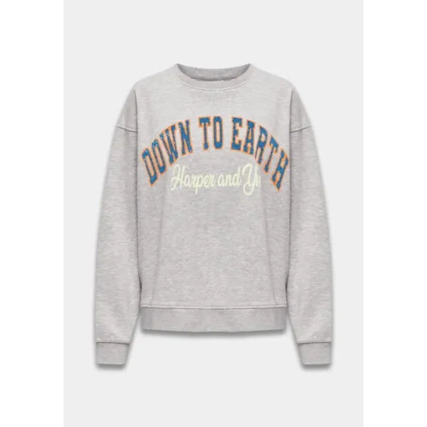 Harper-&-Yve_AutumnWinter-2025_1303_AW25Y507 Harper&Yve Sweater AW25Y507 Downtoearth 1303 Grey Melee