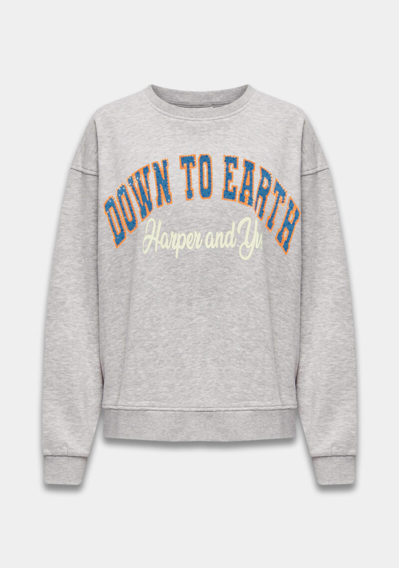 Harper-&-Yve_AutumnWinter-2025_1303_AW25Y507 Harper&Yve Sweater AW25Y507 Downtoearth 1303 Grey Melee