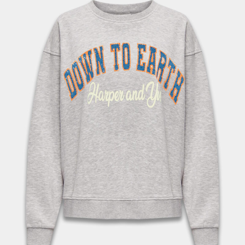 Harper-&-Yve_AutumnWinter-2025_1303_AW25Y507 Harper&Yve Sweater AW25Y507 Downtoearth 1303 Grey Melee