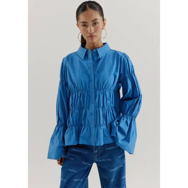 Harper&Yve Blouse AW25P616 Senna 430 Vintage Blue