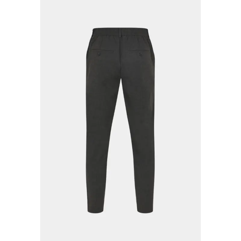 Plain_AW25_31244-black-grey-melange_40654 Plain Broek Theo 40654 826 Black Grey Melange