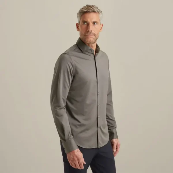 VSI2509234-9044_model_1 Vanguard Overhemd VSI2509234 9044 Gargoyle