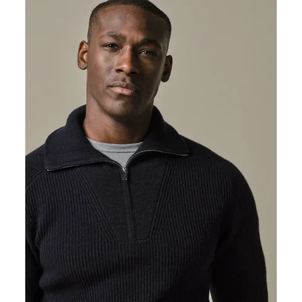 navy-wollen-schipperstrui (2) Profuomo Trui PPWJ30025d Navy