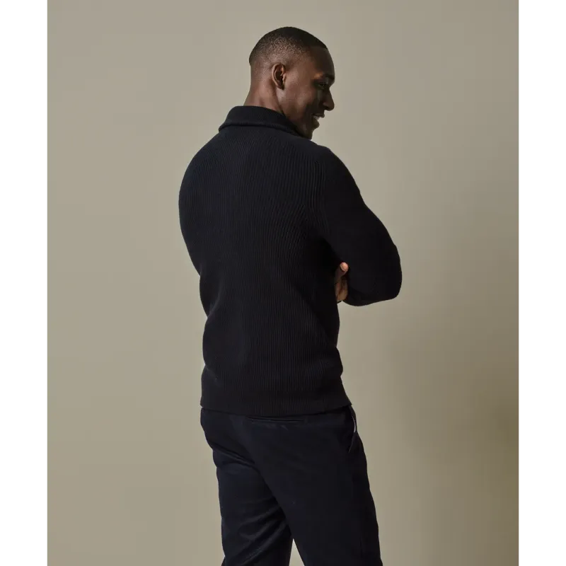 navy-wollen-schipperstrui (3) Profuomo Trui PPWJ30025d Navy