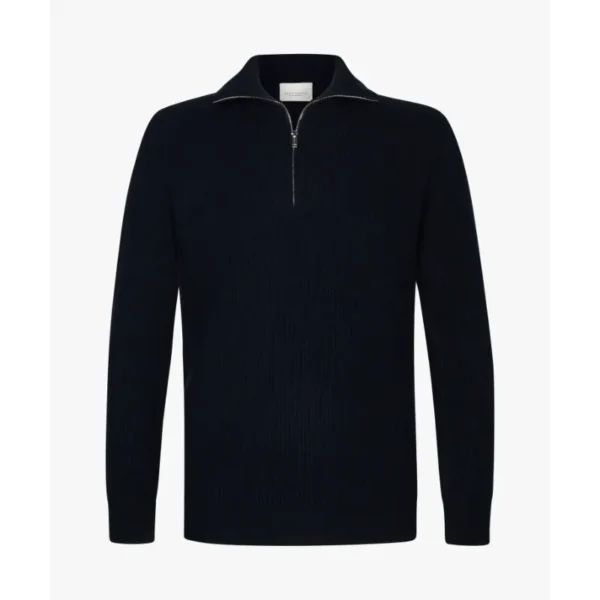 navy-wollen-schipperstrui (5) Profuomo Trui PPWJ30025d Navy