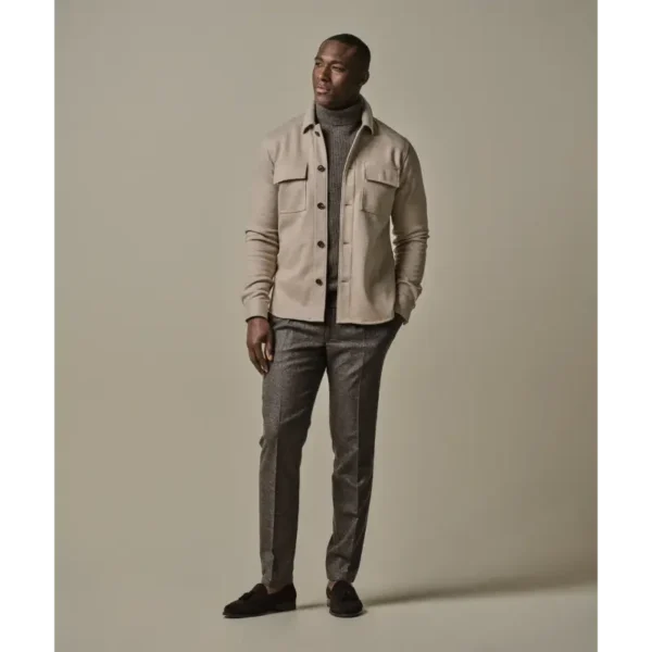 ppwf30002b-2 Profuomo Overshirt PPWF30002b Beige