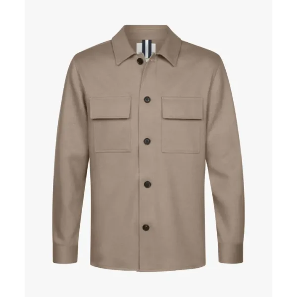 ppwf30002b-6 Profuomo Overshirt PPWF30002b Beige
