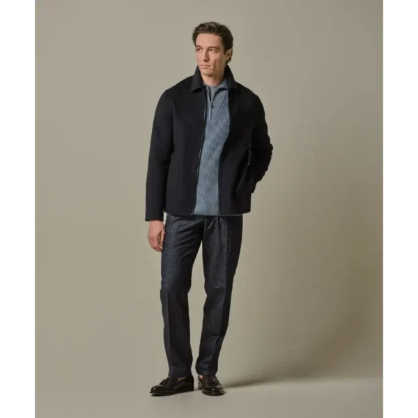 ppwf30013b-1 Profuomo Overshirt PPWF30013b Navy