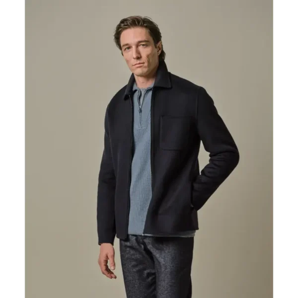 ppwf30013b-2 Profuomo Overshirt PPWF30013b Navy