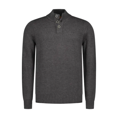 NZA Trui Halfzip 25KN419 1198 Hazel Melange