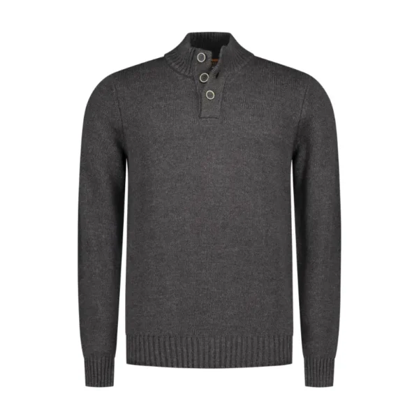 NZA Trui Halfzip 25KN419 1198 Hazel Melange