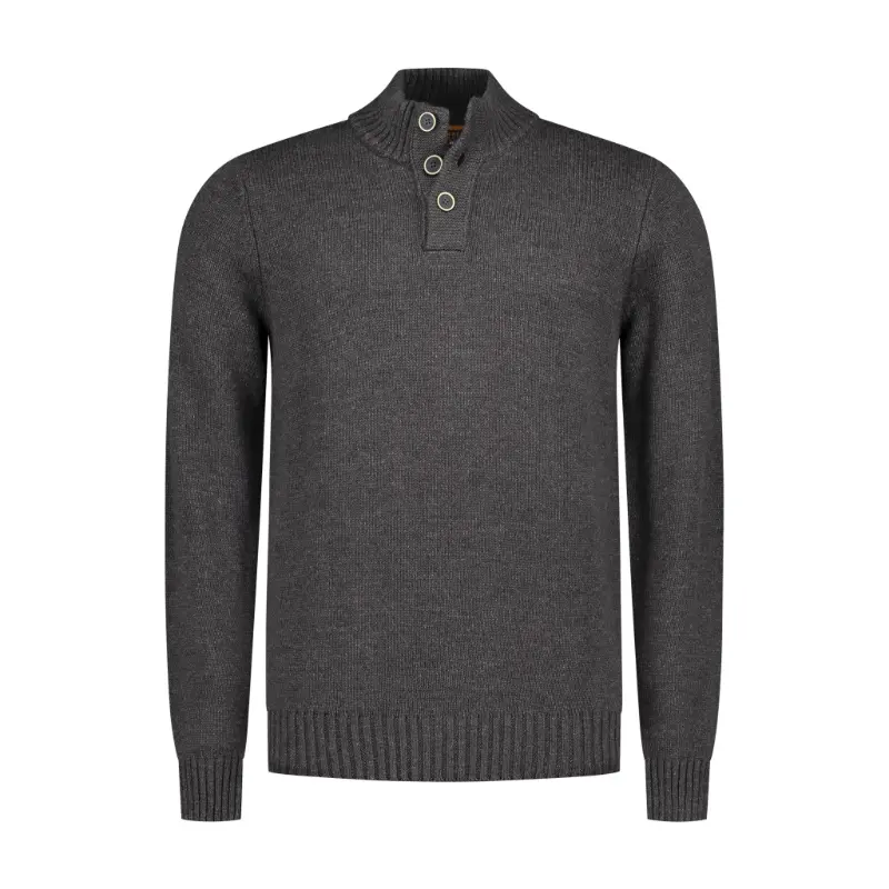 NZA Trui Halfzip 25KN419 1198 Hazel Melange
