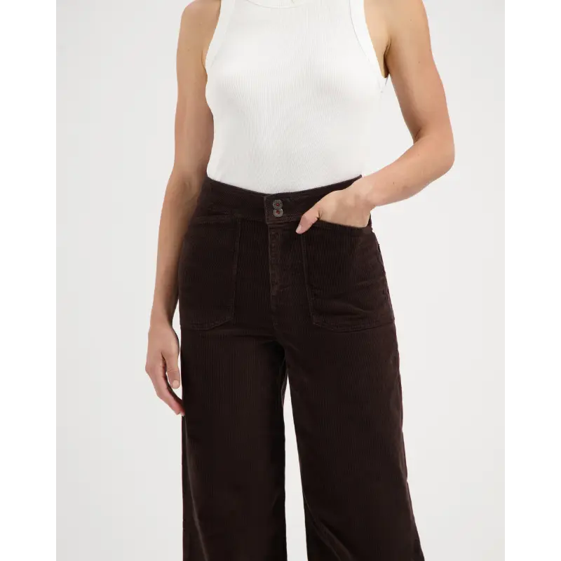 480-378-10 Kuyichi Broek Farrah 25205200 480 Deep Brown