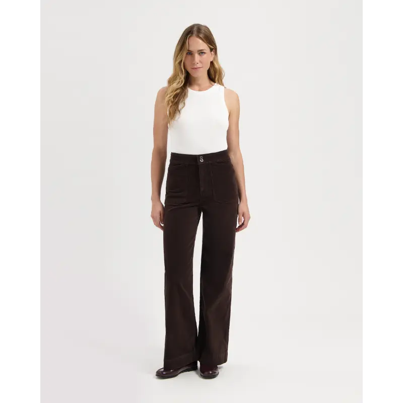 480-378-13 Kuyichi Broek Farrah 25205200 480 Deep Brown