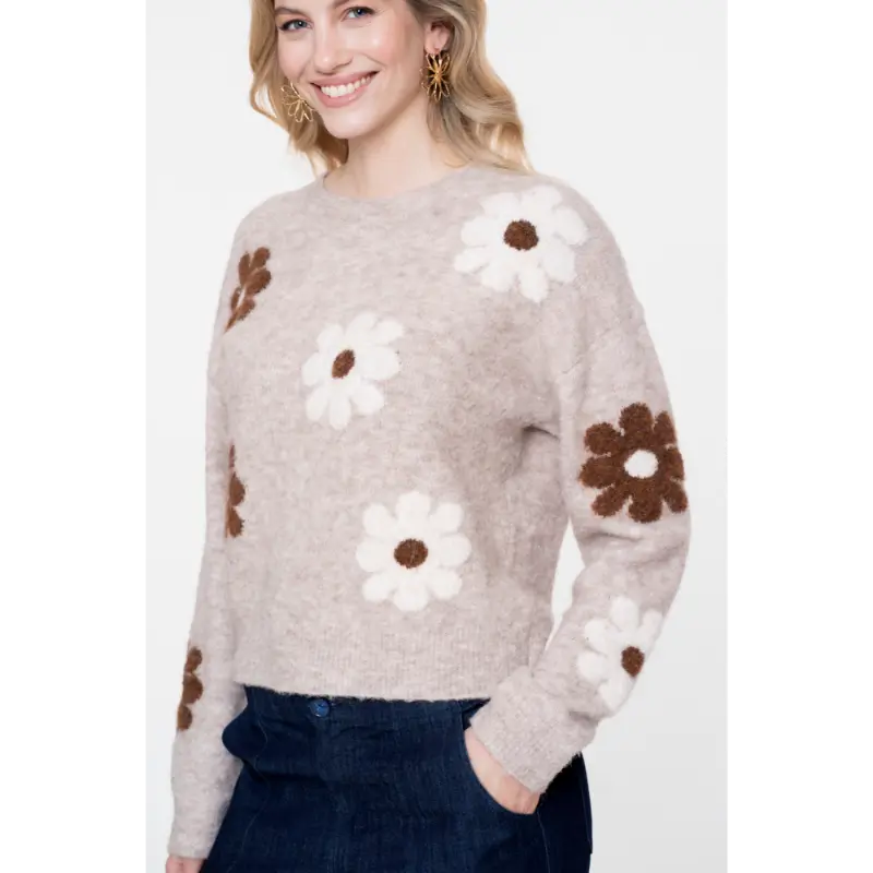 Geisha Trui 54516-10 Beige/Bruin Dessin