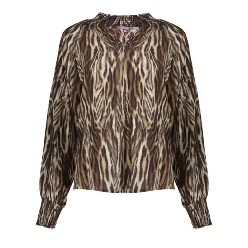 Geisha Blouse 53646-20 Beige/Bruin Dessin