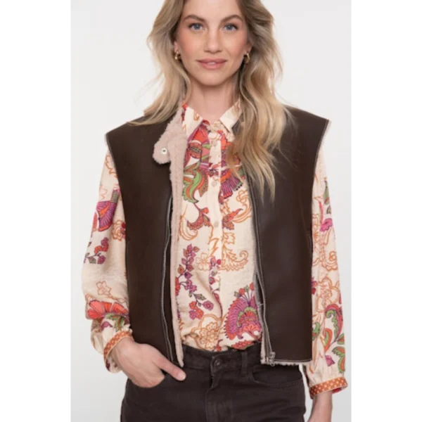 Geisha Gilet 55847-19 Bruin