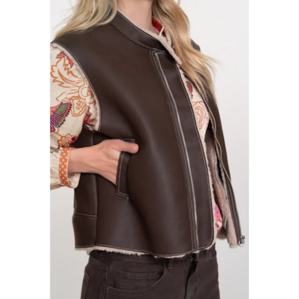 Geisha Gilet 55847-19 Bruin