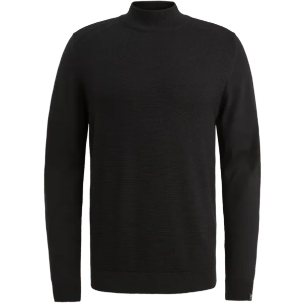 VKW2510340-9141_front Vanguard Trui Mockneck VKW2510340 9141 Black Beauty