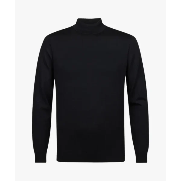 zwarte-merino-mockneck (4) Profuomo Coltrui PPWJ30004g Zwart