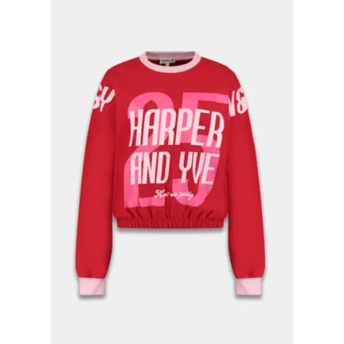 Harper & Yve Sweater How we Party Dw25y503 Rood