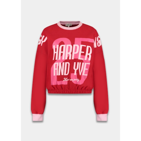 Harper & Yve Sweater How we Party Dw25y503 Rood