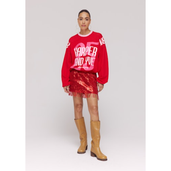 Harper & Yve Sweater How we Party Dw25y503 Rood