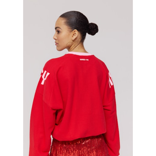 Harper & Yve Sweater How we Party Dw25y503 Rood