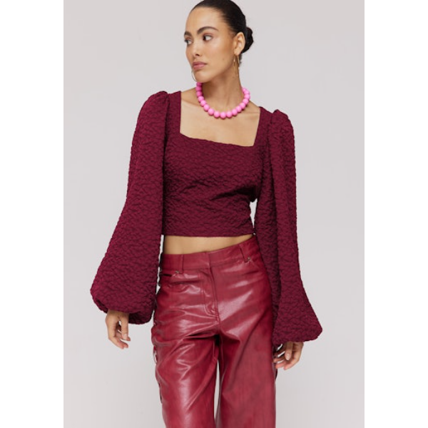 Harper-&-Yve_Deep-Winter-2025_324_DW25P619_3 Harper & Yve Top Sisi Dw25p619 Rood