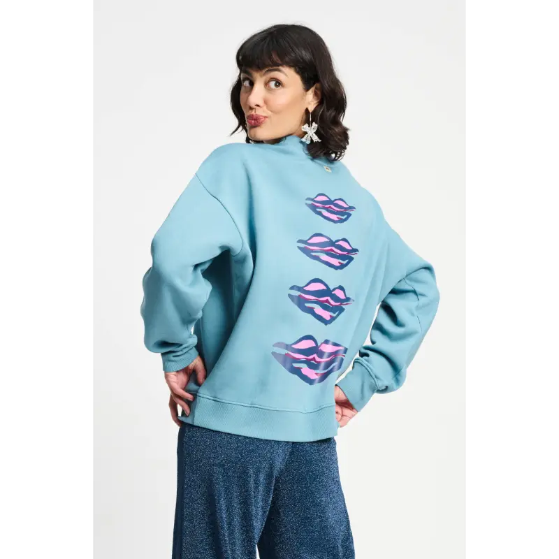 POM-Amsterda_FW2526_650_SP9357 POM Amsterdam Sweater Dawn SP9357 650 Blue