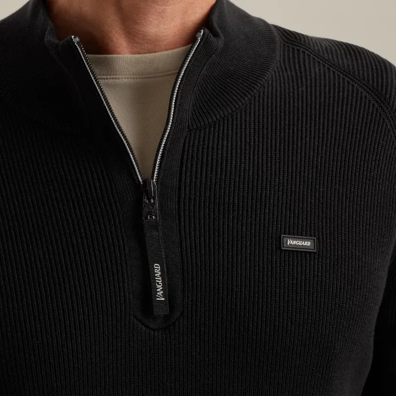 VKW2510332-9141_model_4 Vanguard Trui VKW2510332 9141 Zwart