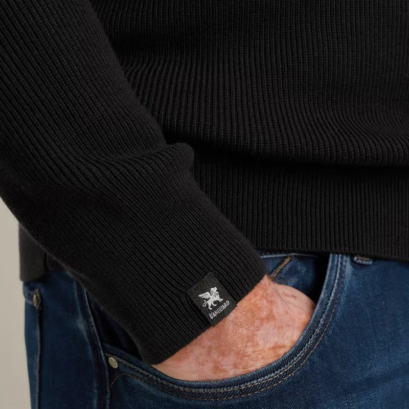 VKW2510332-9141_model_5 Vanguard Trui VKW2510332 9141 Zwart